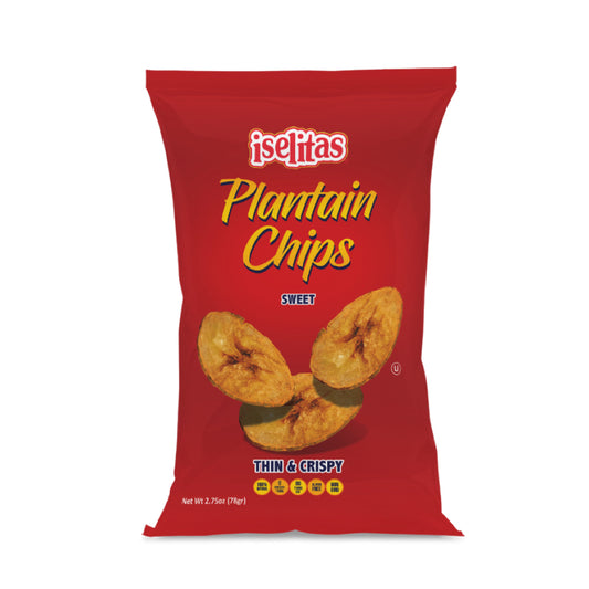 Iselitas Sweet & Crispy Plantain Chips – 20/2.75 oz