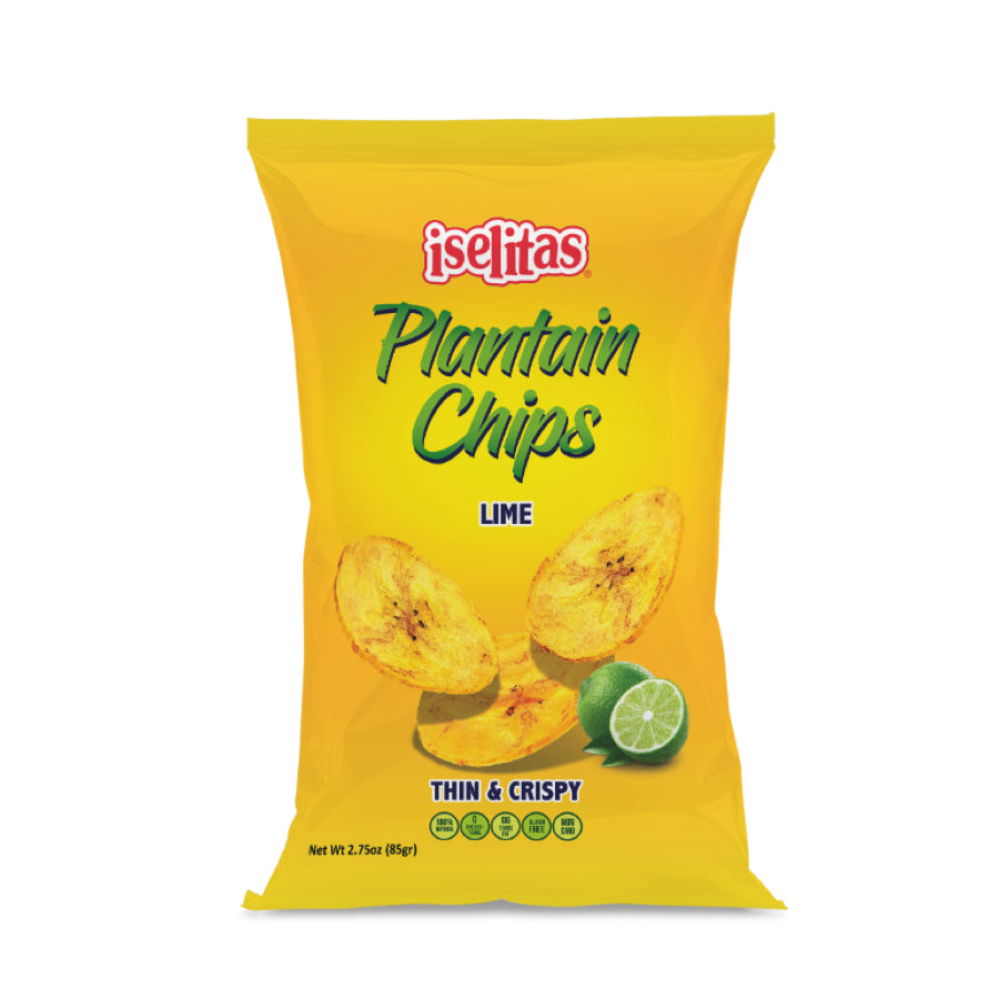 Iselitas Lime Plantain Chips – 20/2.75 oz