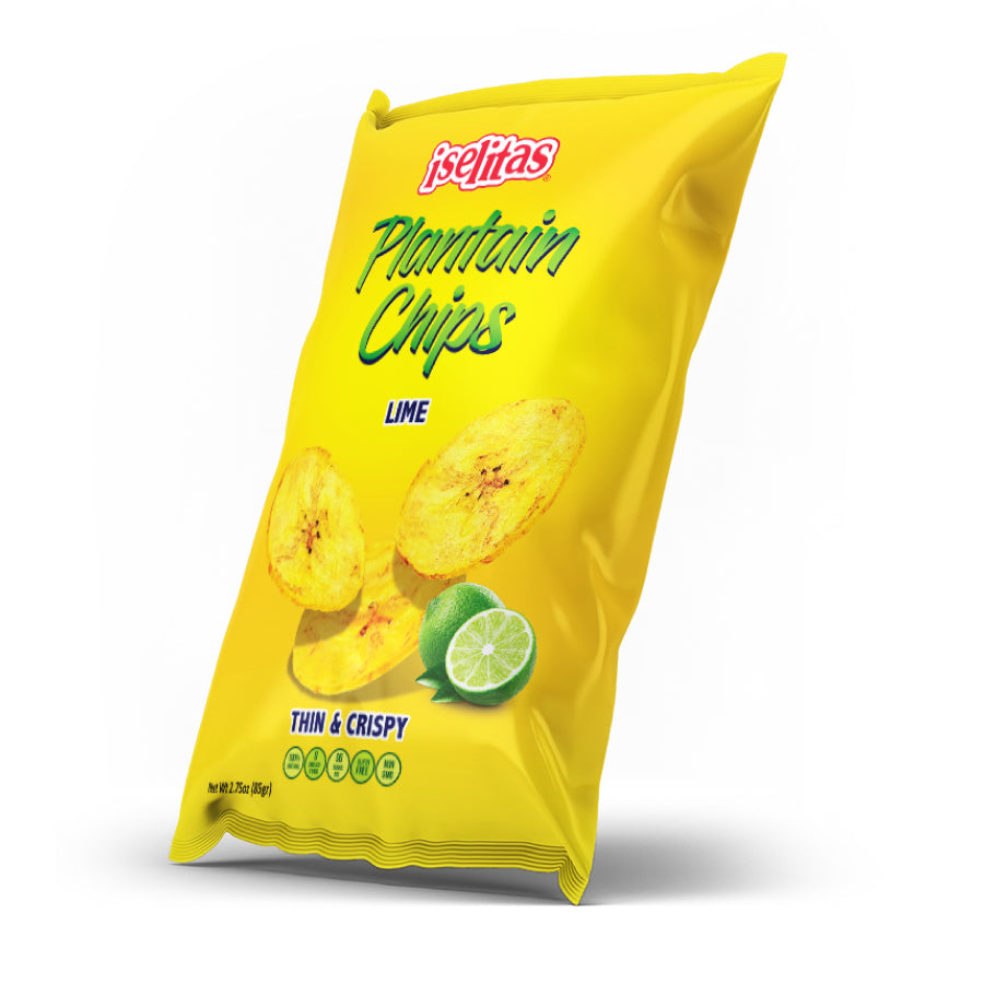Iselitas Lime Plantain Chips – 20/2.75 oz