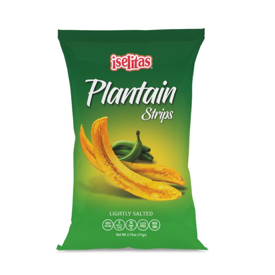 Iselitas Plantain Strips Lightly Salted – 24/ 2.5oz